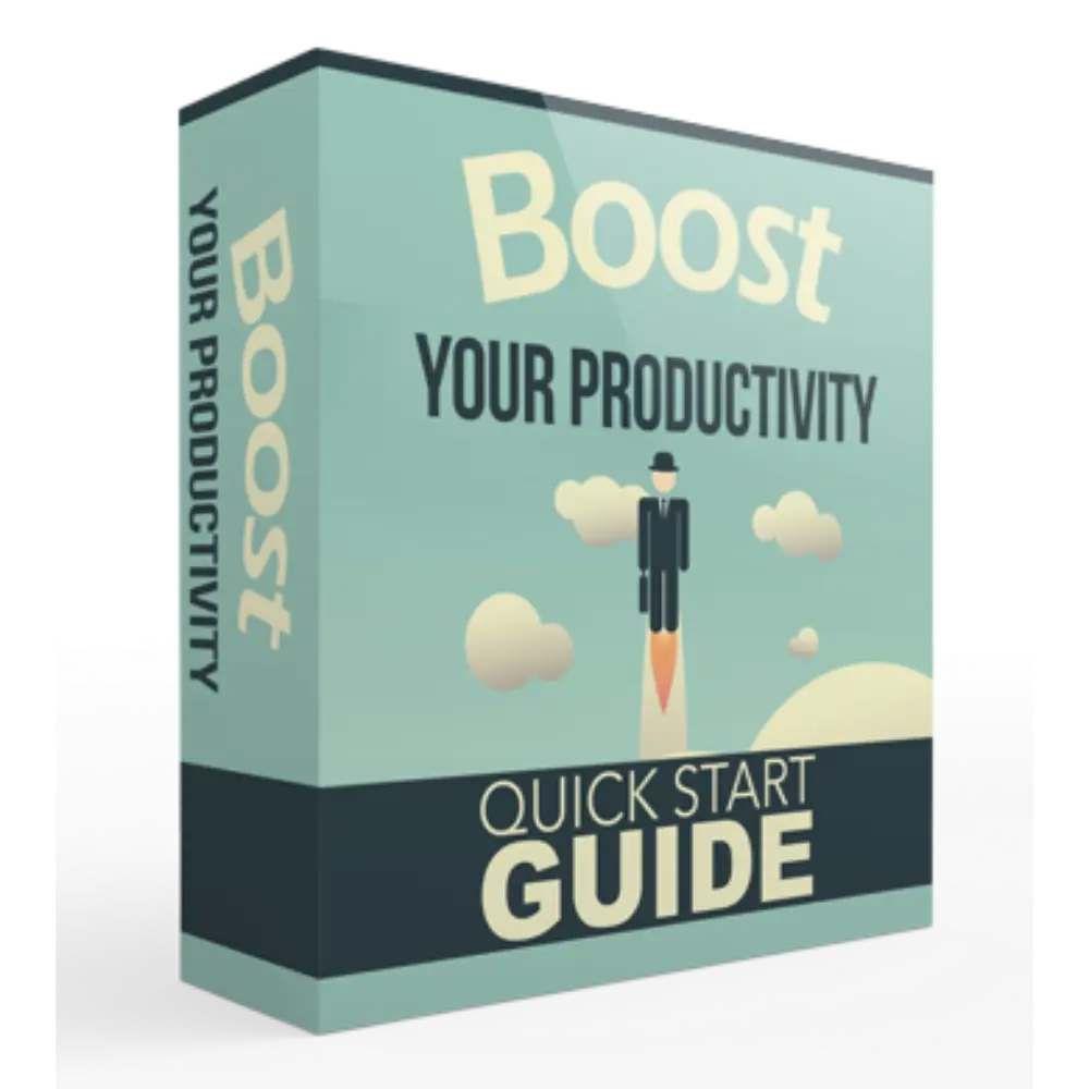Boost Your Productivity ebook cover – work smarter and increase focus