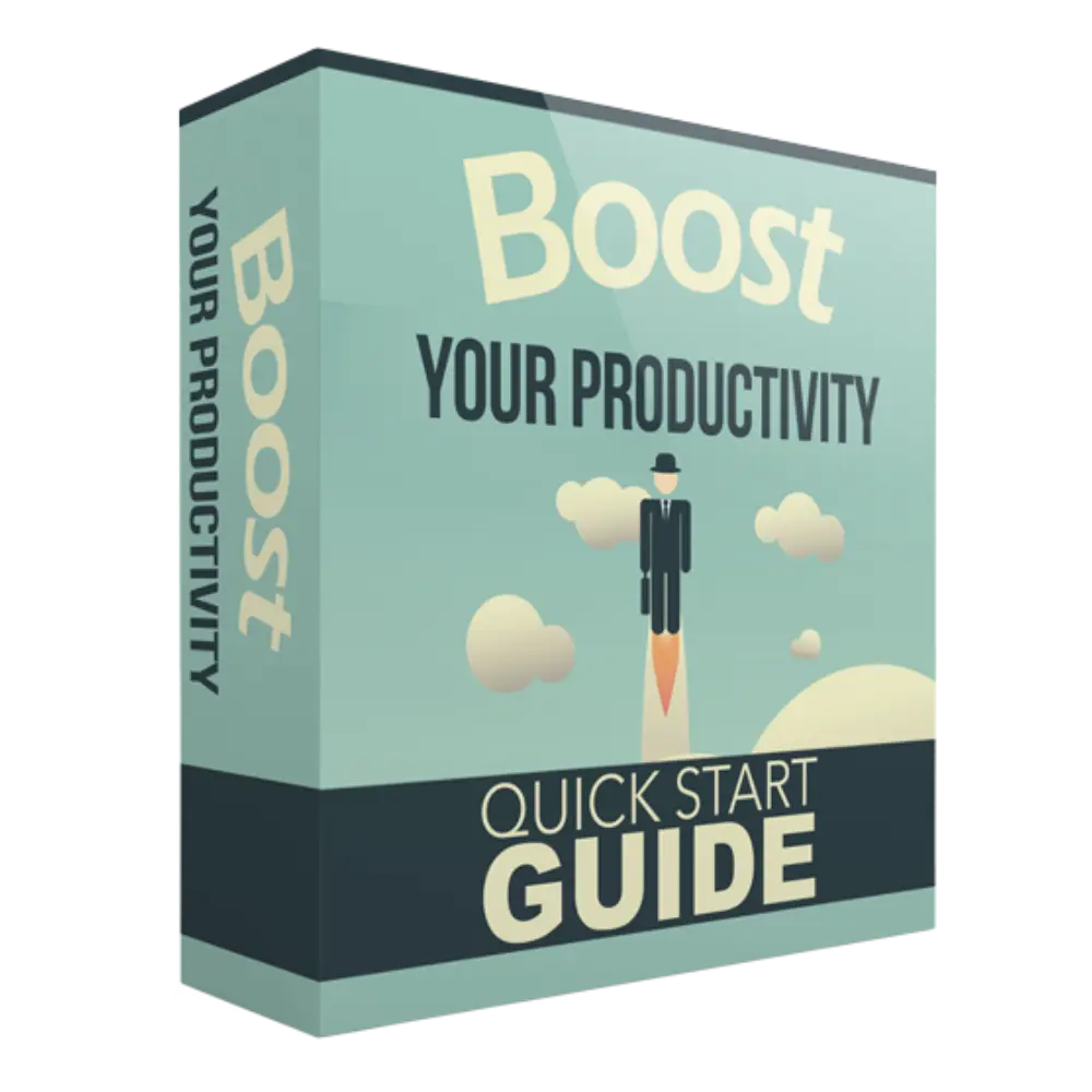 Boost Your Productivity ebook cover – work smarter and increase focus