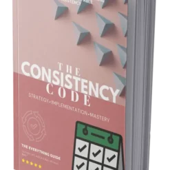 The Consistency Code eBook 3D cover showing habit tracking design and motivational theme