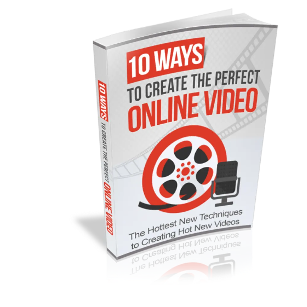 10 Ways to Create The Perfect Online Video ebook cover mockup