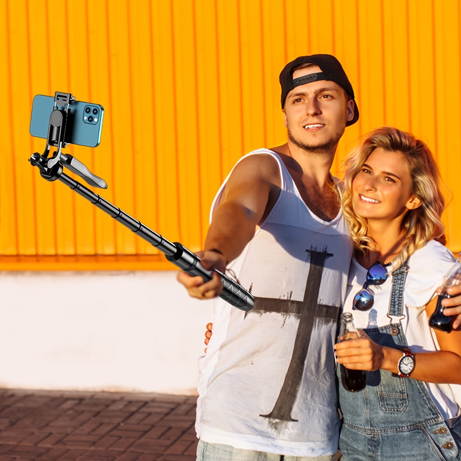 61 Selfie Stick Tripod, All In One Extendable Phone Tripod Stand