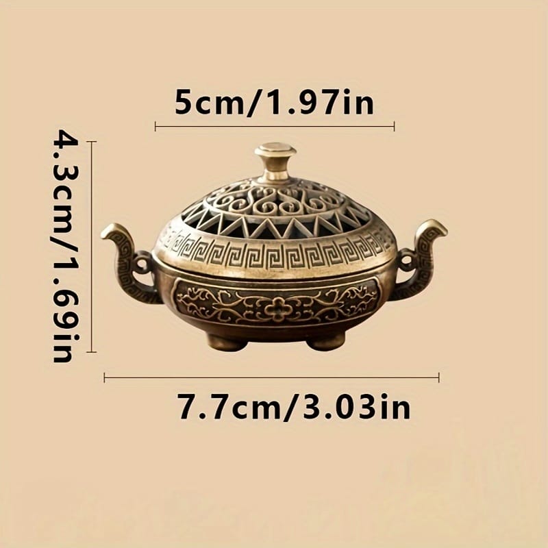 Nepali Brass Incense Burner – Premium Aromatherapy & Meditation Holder - Image 5