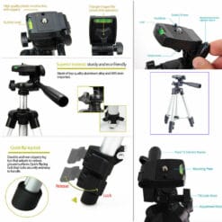 Alternative view of Professional Camera Tripod Stand – Portable Phone & Camera Mount Holder