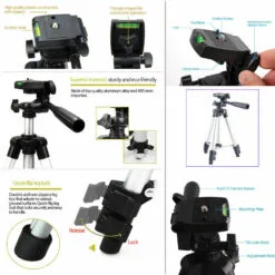 Alternative view of Professional Camera Tripod Stand – Portable Phone & Camera Mount Holder