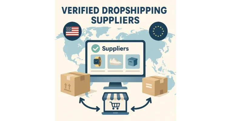 Verified dropshipping suppliers in the US and EU connecting with eCommerce stores