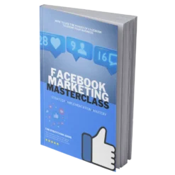 Facebook Marketing Masterclass ebook cover mockup high quality